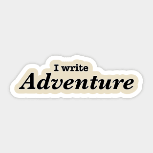 I Write Adventure Sticker